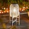 Glitzhome® 14" Metal Mesh Solar Powered Lantern with Stand